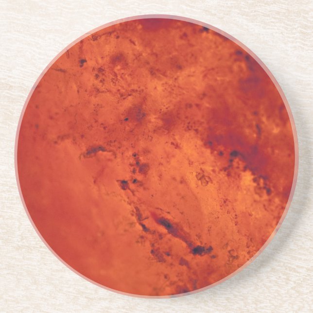 Fresh Red Hot Lava Sandstone Coaster (Front)