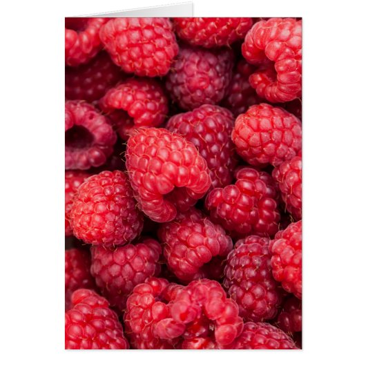 Fresh red raspberries cards (Front)