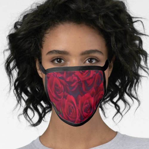 Fresh red roses face mask