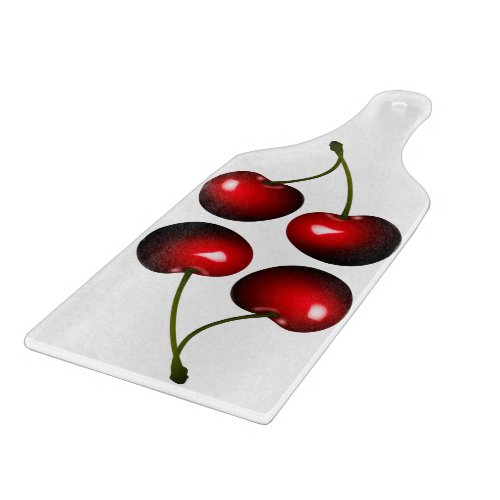 Fresh Red Sweet Cherries Cutting Board