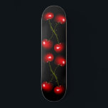 Fresh Red Sweet Cherry Skateboard - Your Colors<br><div class="desc">Sweet Cherries - Choose / add your favorite background colors !</div>