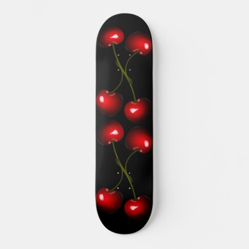 Fresh Red Sweet Cherry Skateboard _ Your Colors