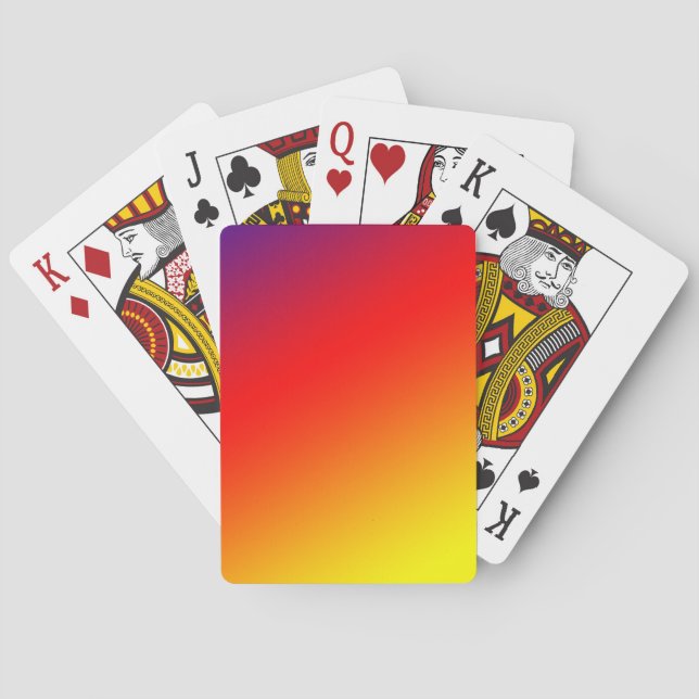 Fresh Red Yellow Purple Gradient  Poker Cards (Back)
