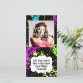 Fresh Retro Neon Paint Splatter on Black (Standing Front)