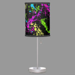 Fresh Retro Neon Paint Splatter Table Lamp