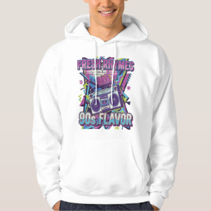 Fresh Rhymes 90s Flavor Retro Hip Hop Design - Boo Hoodie