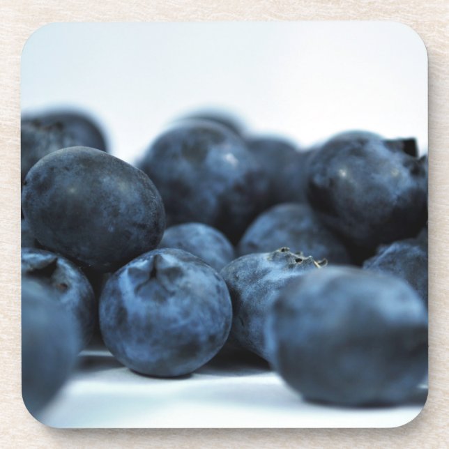 Fresh Ripe Blueberries Coaster (Front)