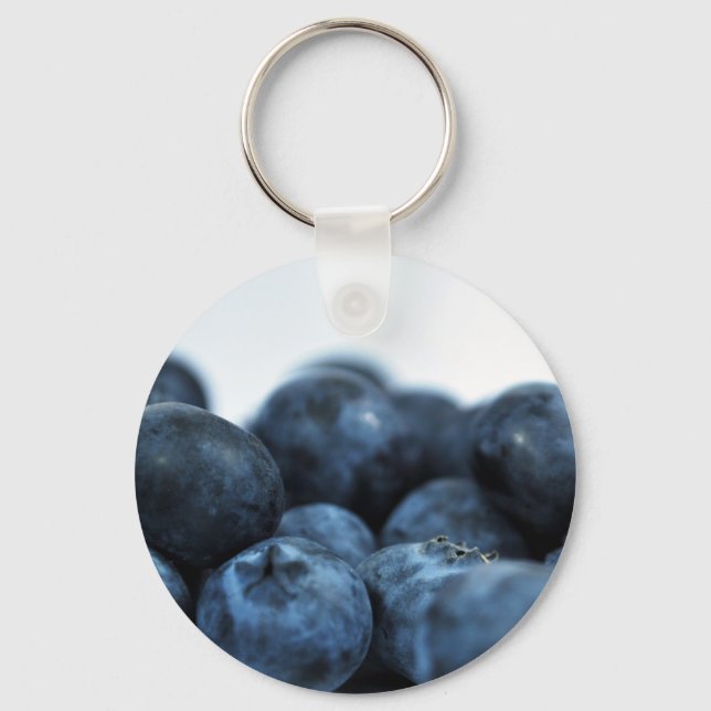Fresh Ripe Blueberries Keychain (Front)