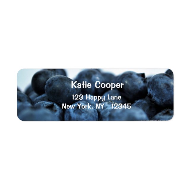 Fresh Ripe Blueberries Label (Front)