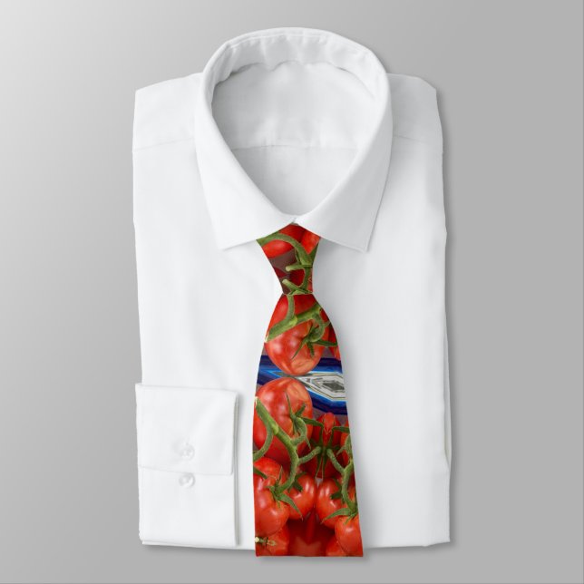 Fresh Ripe Tomatoes Neck Tie (Tied)