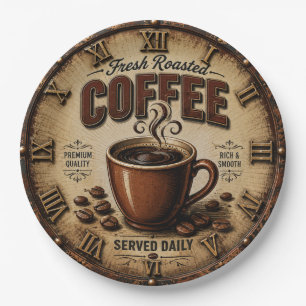 Fresh Roasted Coffee Paper Plates