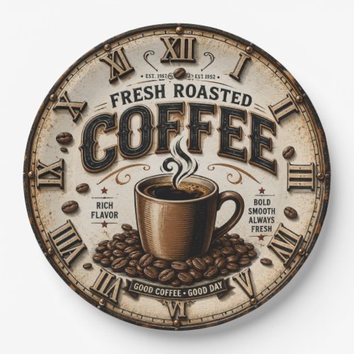 Fresh Roasted Coffee  Paper Plates