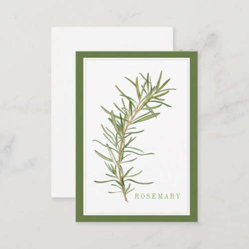 FRESH ROSEMARY 35x25 Flat Card  Green