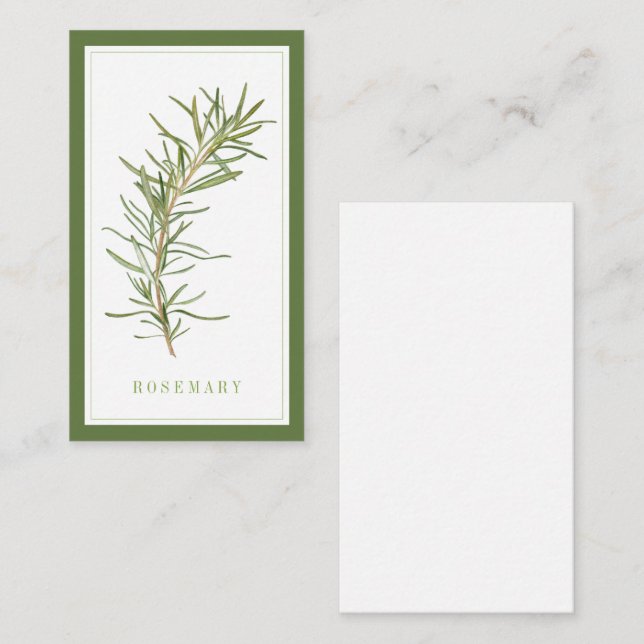 FRESH ROSEMARY 3.5x2 Flat Card / Green (Front/Back)