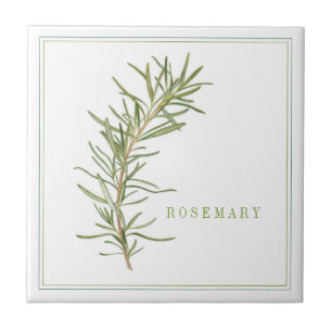 FRESH ROSEMARY 4.25x4.25 Ceramic Tile (+text)