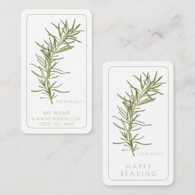 FRESH ROSEMARY Business Bookmarks - 3.5x2 Card  (Front/Back)