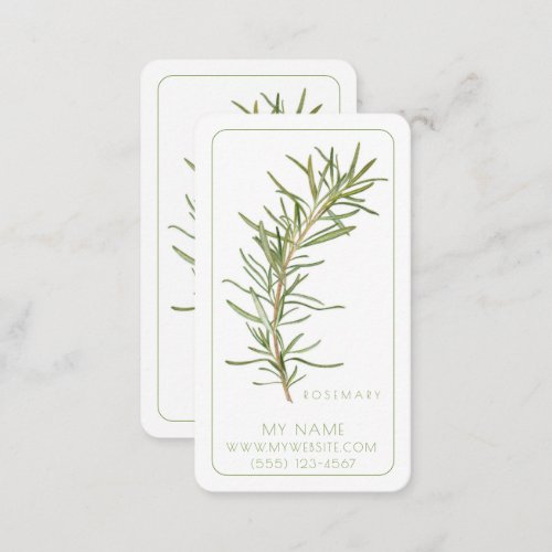 FRESH ROSEMARY Business Bookmarks _ 35x2 Card 