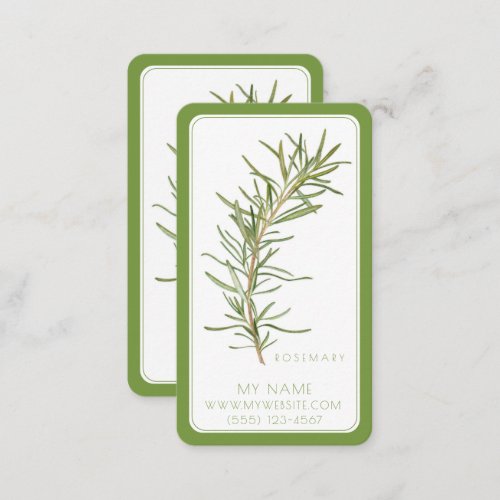 FRESH ROSEMARY Business Bookmarks 35x2 Card II