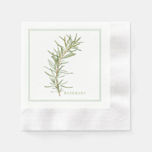 FRESH ROSEMARY Coined Cocktail Paper Napkins