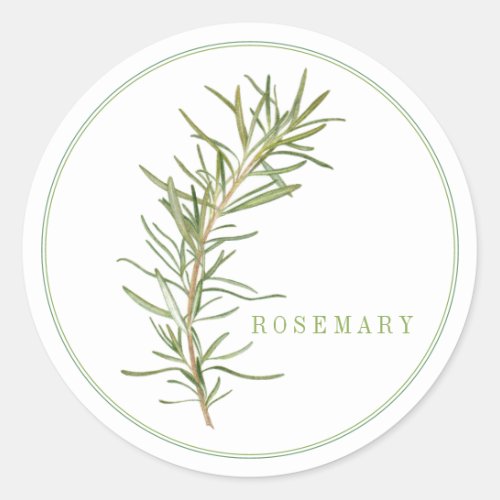 FRESH ROSEMARY Large Round Stickers