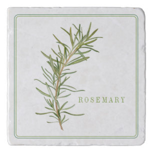 FRESH ROSEMARY Marble Stone Trivet (+text)