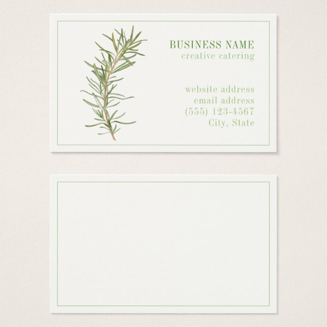 FRESH ROSEMARY Oceana Business Card (Front & Back)
