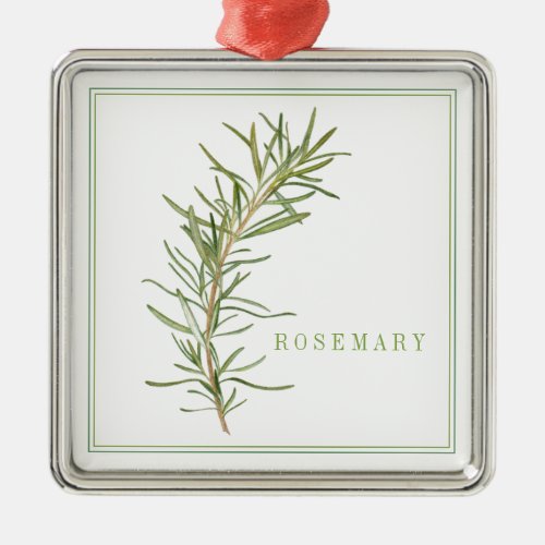 FRESH ROSEMARY Premium Square Ornament