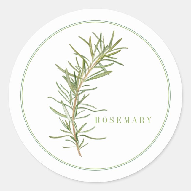FRESH ROSEMARY Small Round Stickers (Front)