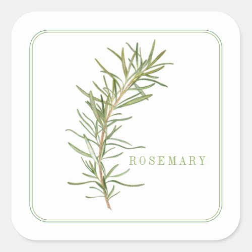FRESH ROSEMARY Small Square Stickers