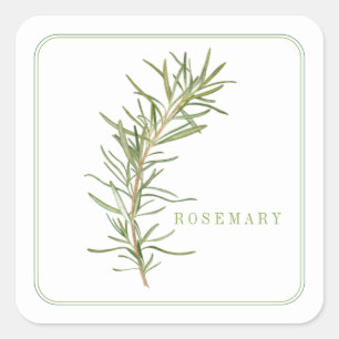 FRESH ROSEMARY Small Square Stickers