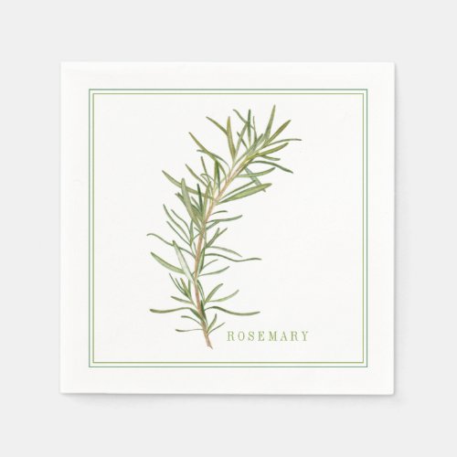 FRESH ROSEMARY Standard Cocktail Paper Napkins