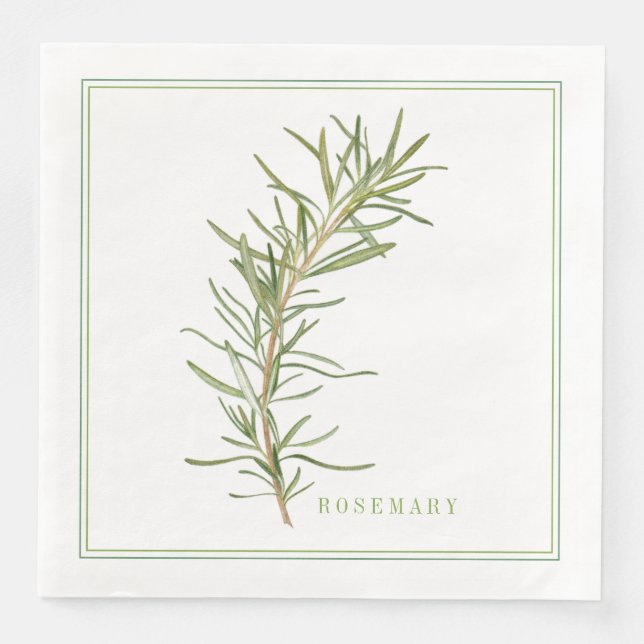 FRESH ROSEMARY Standard Dinner Paper Napkins (Front)