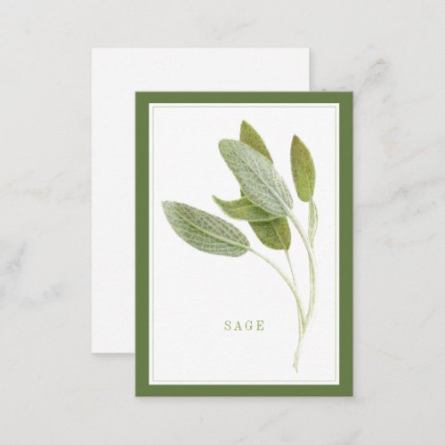 FRESH SAGE 35x25 Flat Card  Green