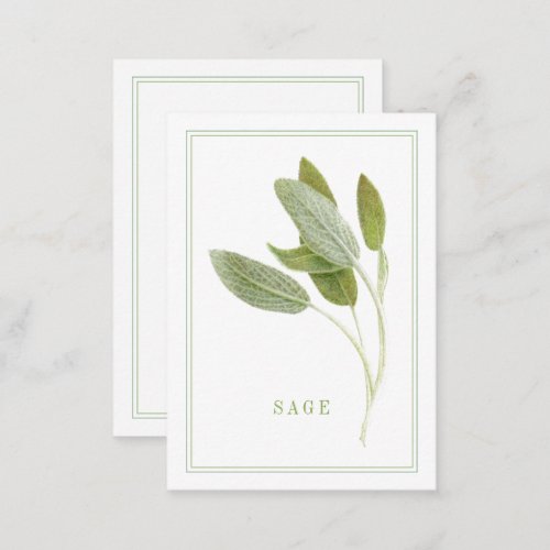 FRESH SAGE 35x25 Flat Note Card