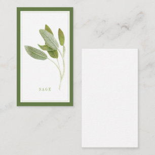 FRESH SAGE 3.5x2 Flat Card / Green