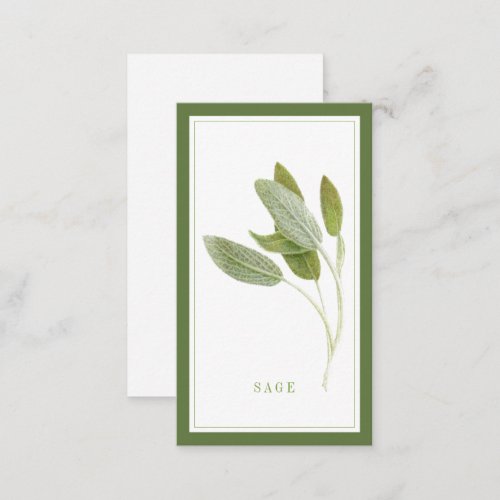 FRESH SAGE 35x2 Flat Card  Green