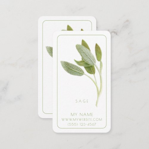 FRESH SAGE Business Bookmark _ 35x2 Card 