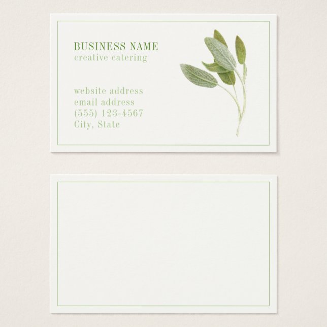FRESH SAGE Oceana Business Card (Front & Back)