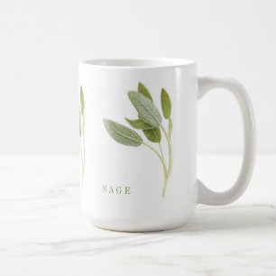 FRESH SAGE Tall White Mug