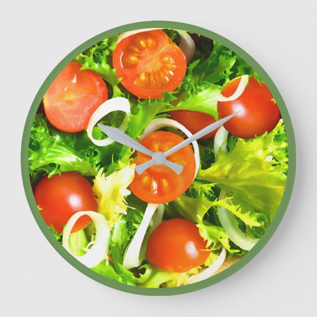 Fresh Salad Kitchen Wall Clocks (Front)