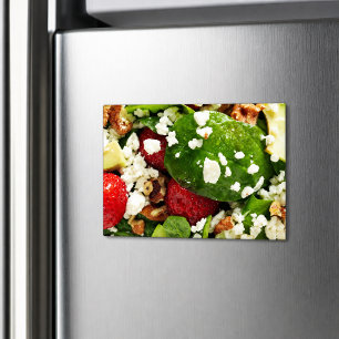 Fresh Salad With Spinach, Avacado & Strawberry Magnet