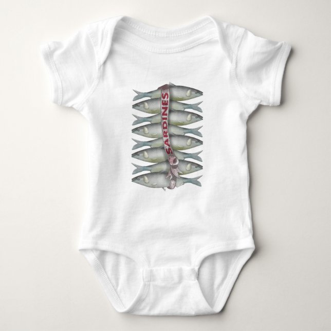 Fresh Sardines Baby Bodysuit (Front)