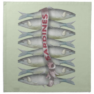 Fresh Sardines Cloth Napkin