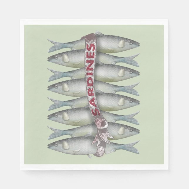 Fresh Sardines Napkins (Front)