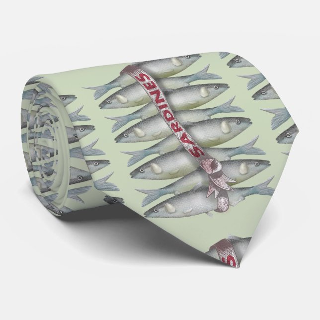 Fresh Sardines Neck Tie (Rolled)