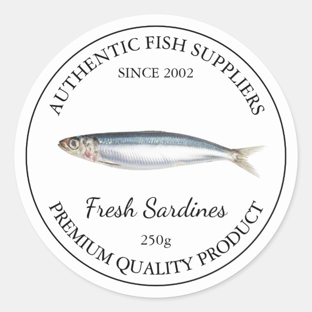Fresh Sardines Packaging Label (Front)