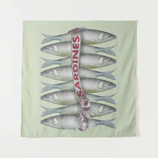 Fresh Sardines Tapestry (Front)