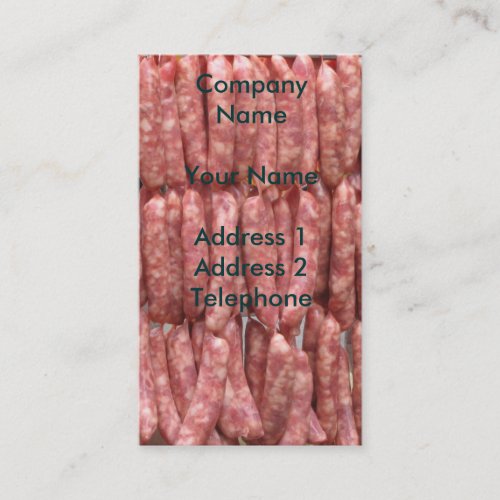Fresh Sausages Business Card Template