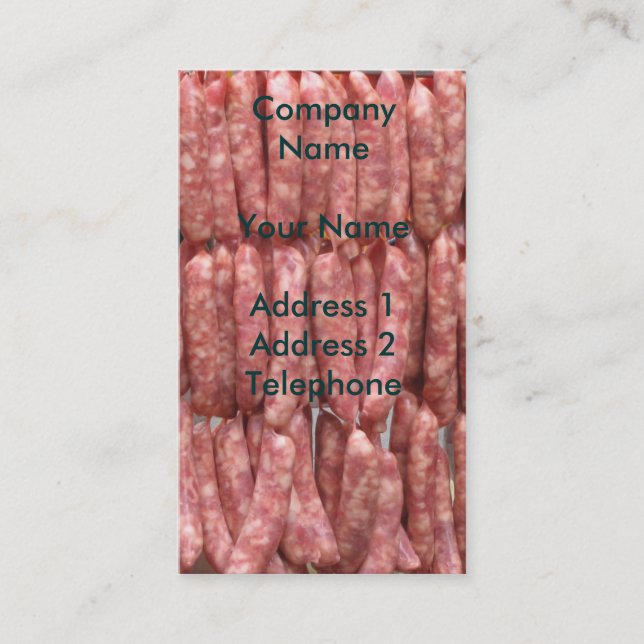 Fresh Sausages Business Card (Front)