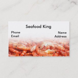 Fresh Shrimps or Prawn on Display Business Card